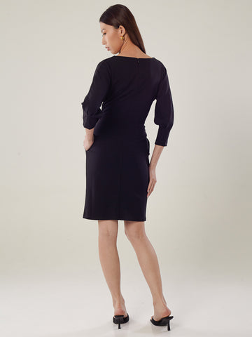 V-Neck Dress with 3/4 Sleeve