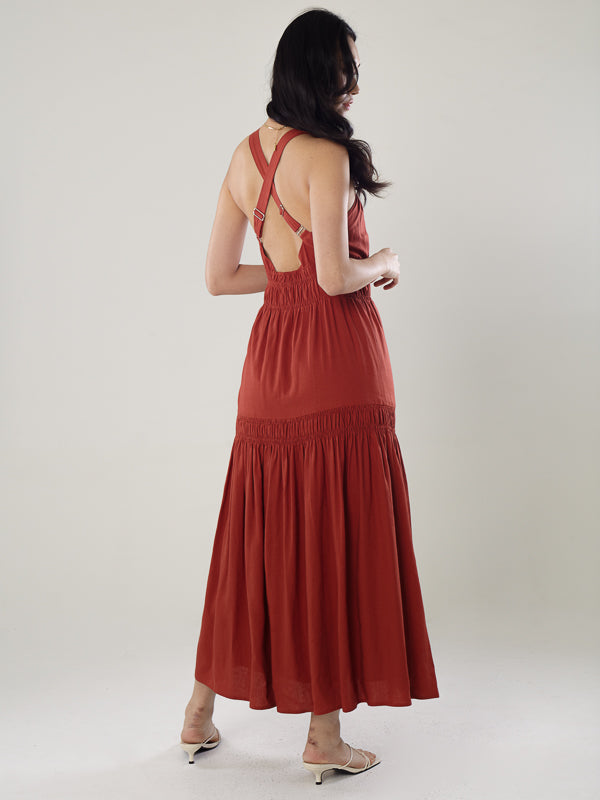 Linen Maxi Sleeveless Dress