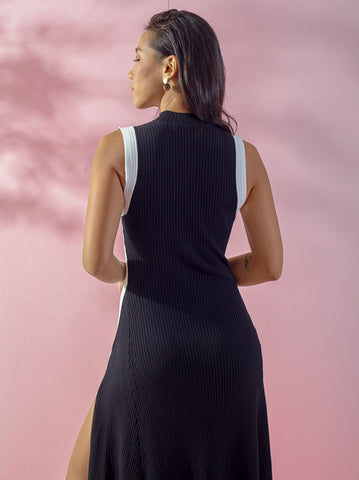 Sleeveless A-Line Knit Dress