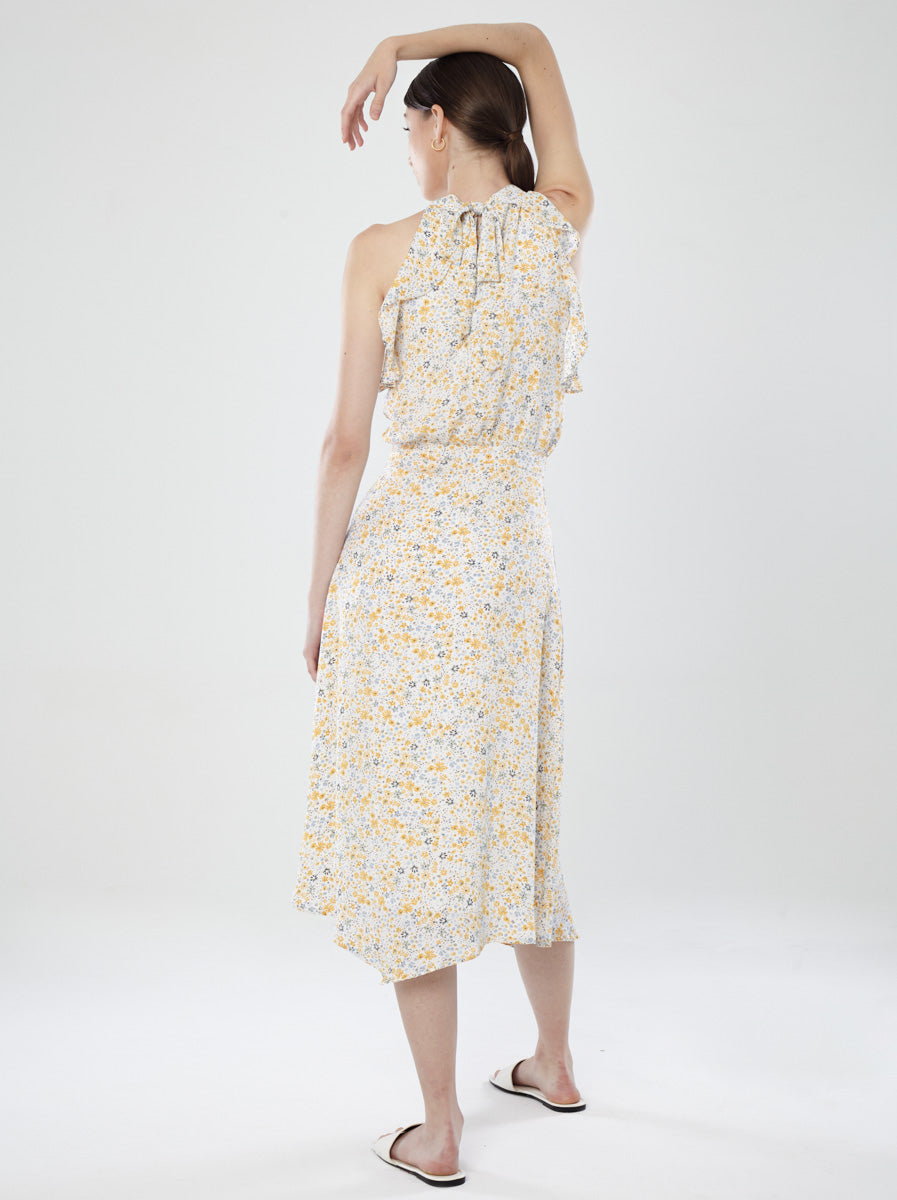 Halter Ruffled Dress