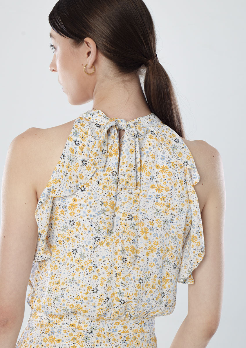 Halter Ruffled Dress