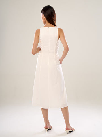 Sleeveless Flare Dress With Pockets