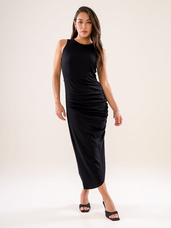 Asymmetric Draped Dress