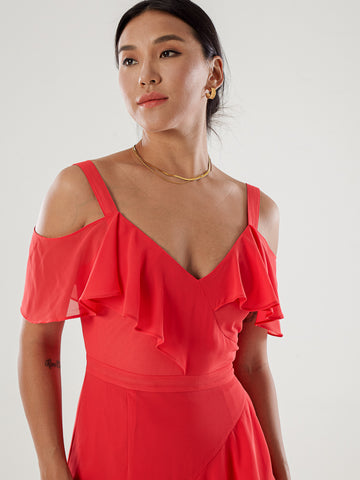 Cold Shoulder Maxi Dress