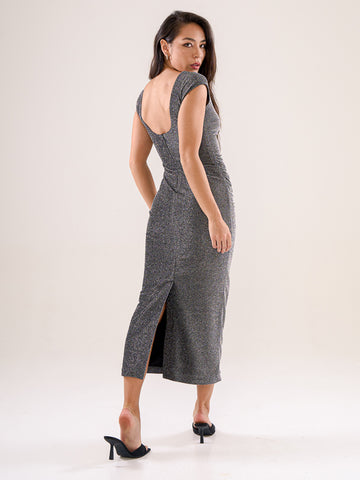 Mesh Knit Slim-Fit Dress