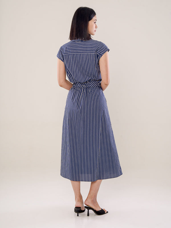 Stripe Cotton Shirt Dress