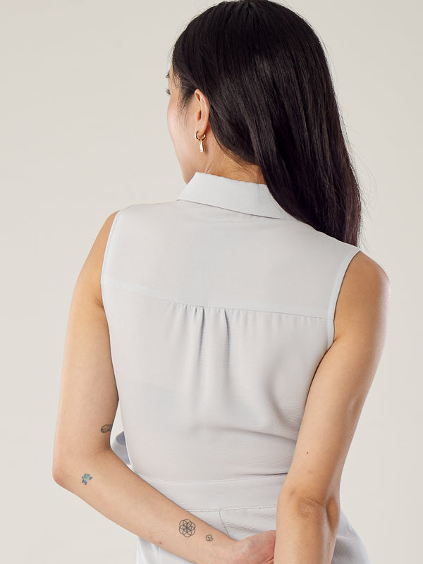 Collared Playsuit - Light Blue