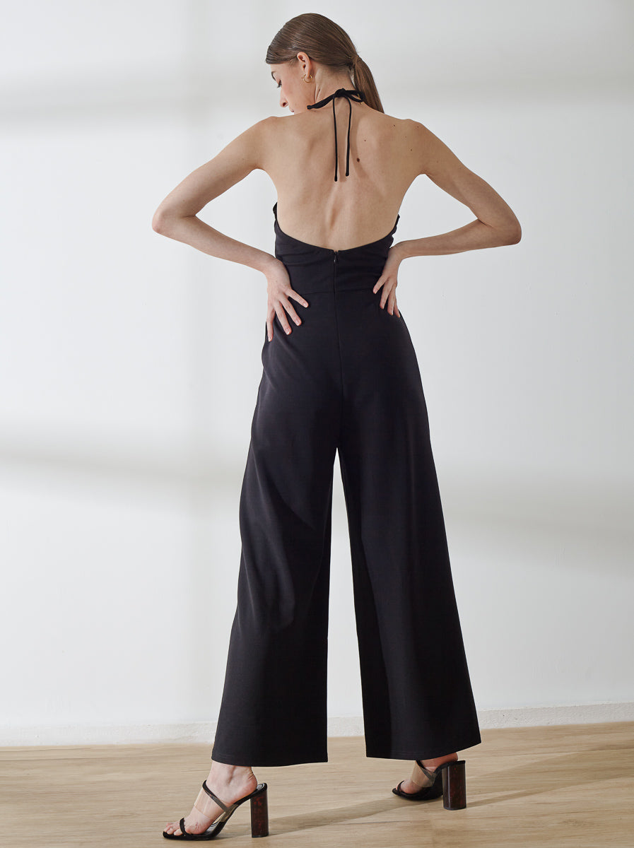 Crepe Halter Jumpsuit