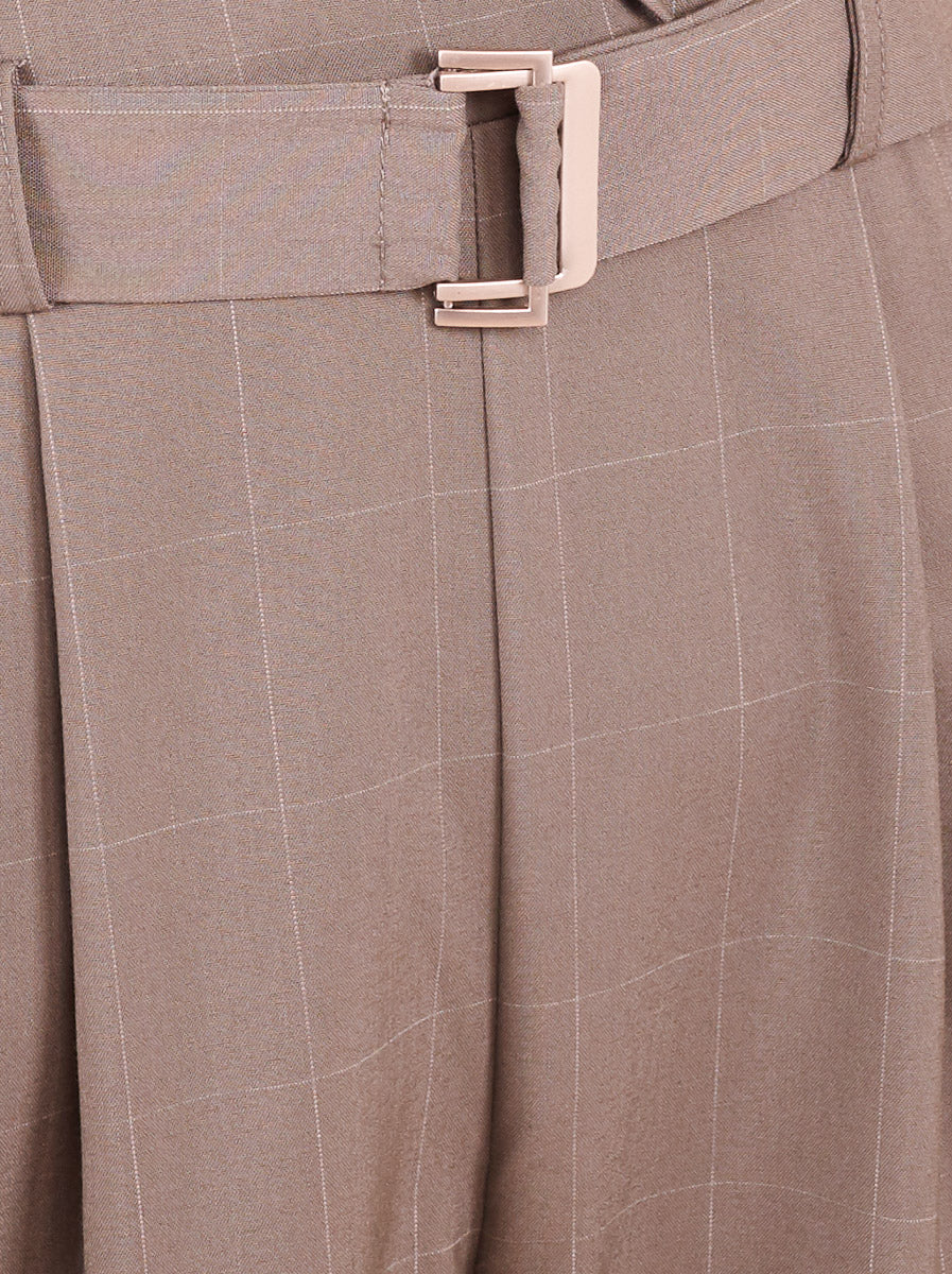 Checked Tuxedo Jumpsuit