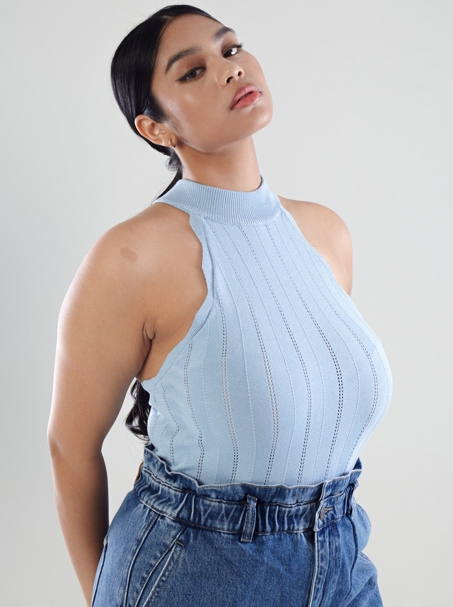 Halter Neck Straight-Cut Top