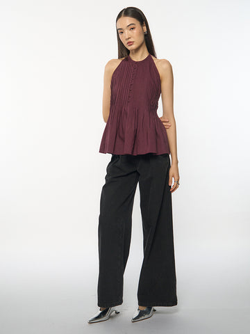 Pleated Halter Top