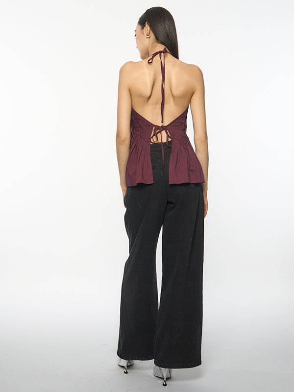 Pleated Halter Top