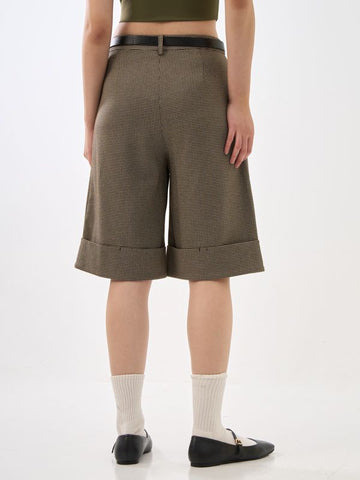 Long Bermuda Plaid Pants