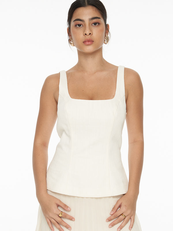 Scoop Neck Cotton Top