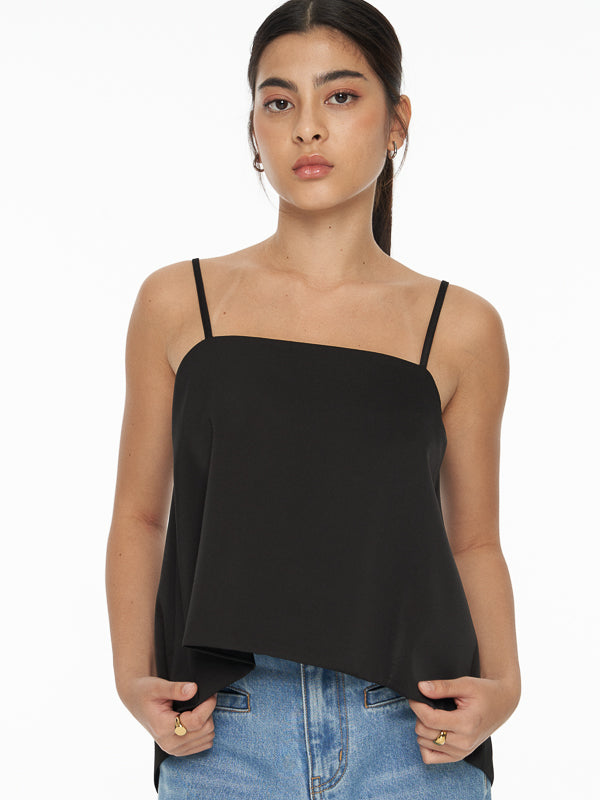Back Button Strappy Top