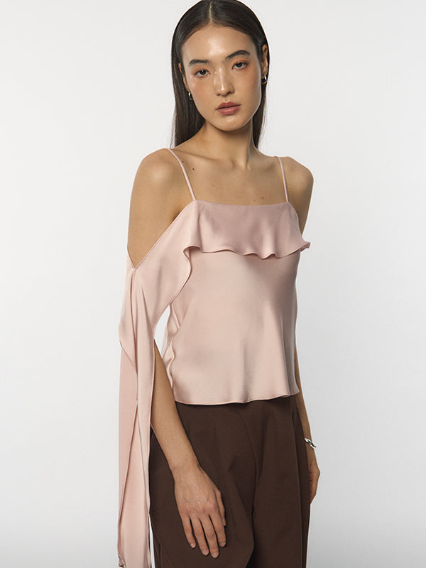Asymmetric Satin Top
