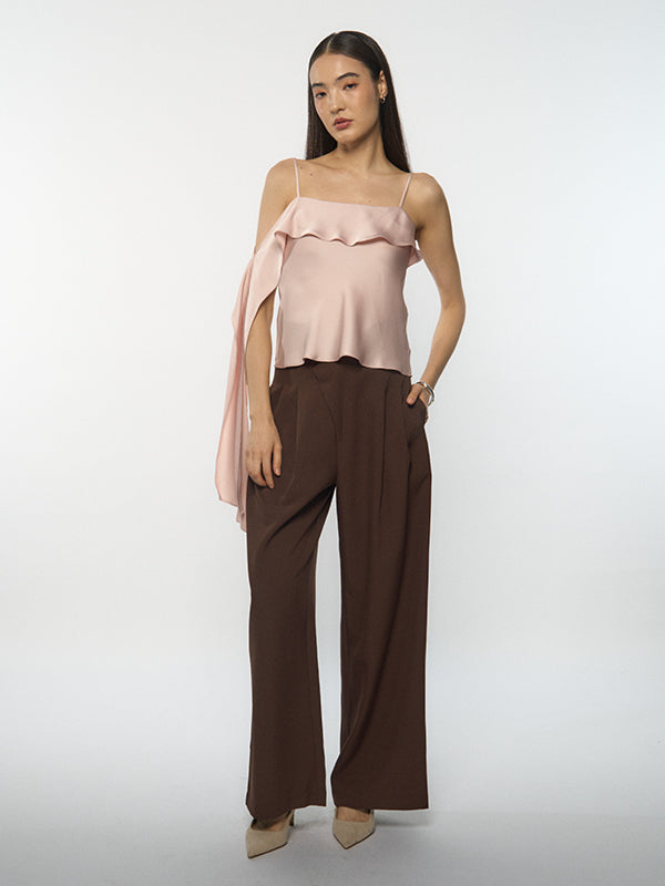 Asymmetric Satin Top