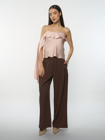 Asymmetric Satin Top