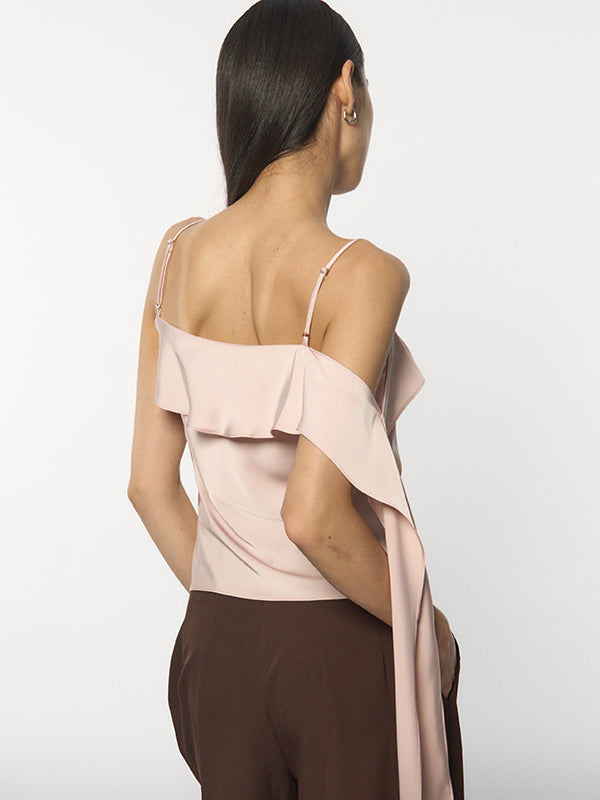 Asymmetric Satin Top