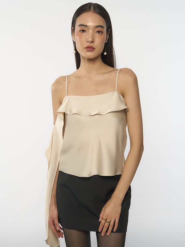 Asymmetric Satin Top