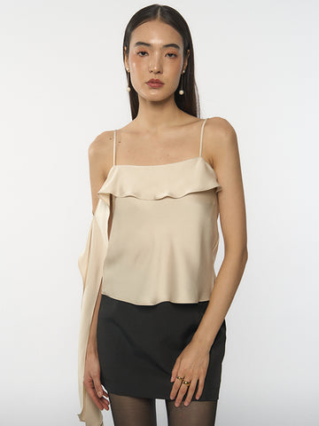Asymmetric Satin Top