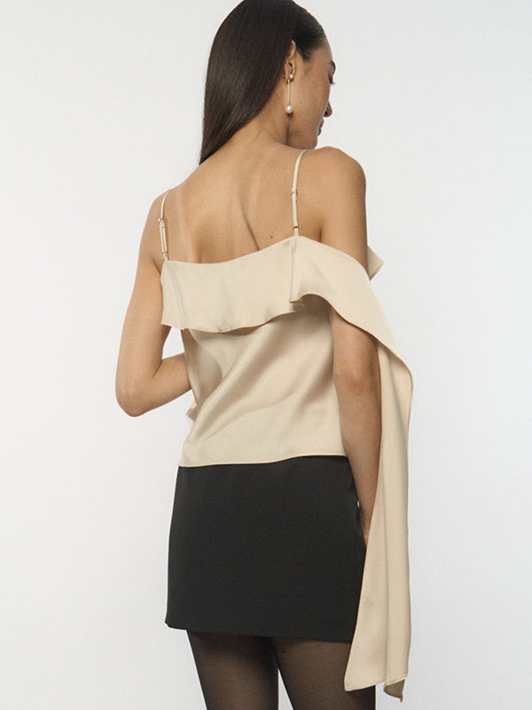 Asymmetric Satin Top
