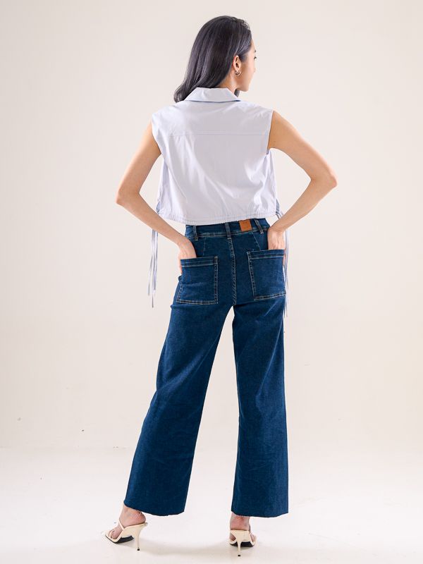 Collared Sleeveless Top