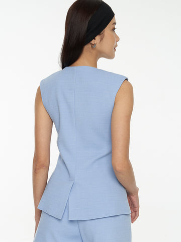 Tailored Tweed Vest Top