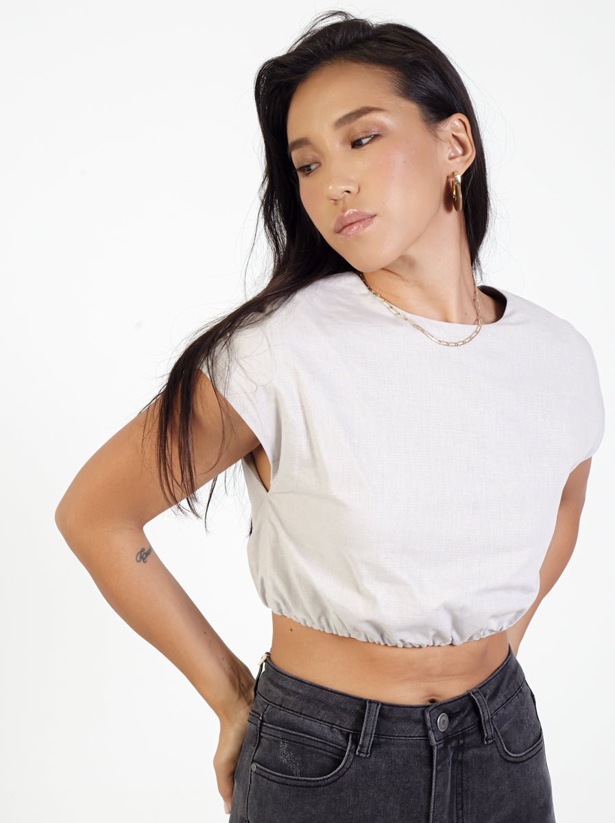 Linen Crop Top
