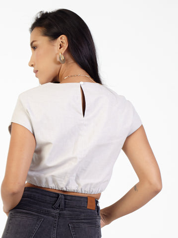 Linen Crop Top