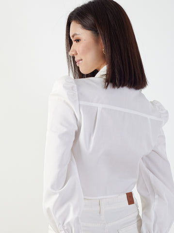 Button - Up Top With Long Puffy Sleeve