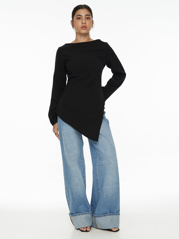 Asymmetrical Long Sleeve Top