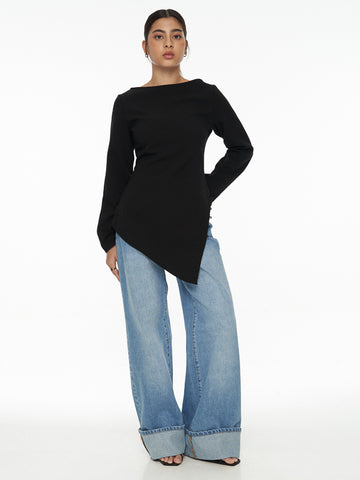Asymmetrical Long Sleeve Top