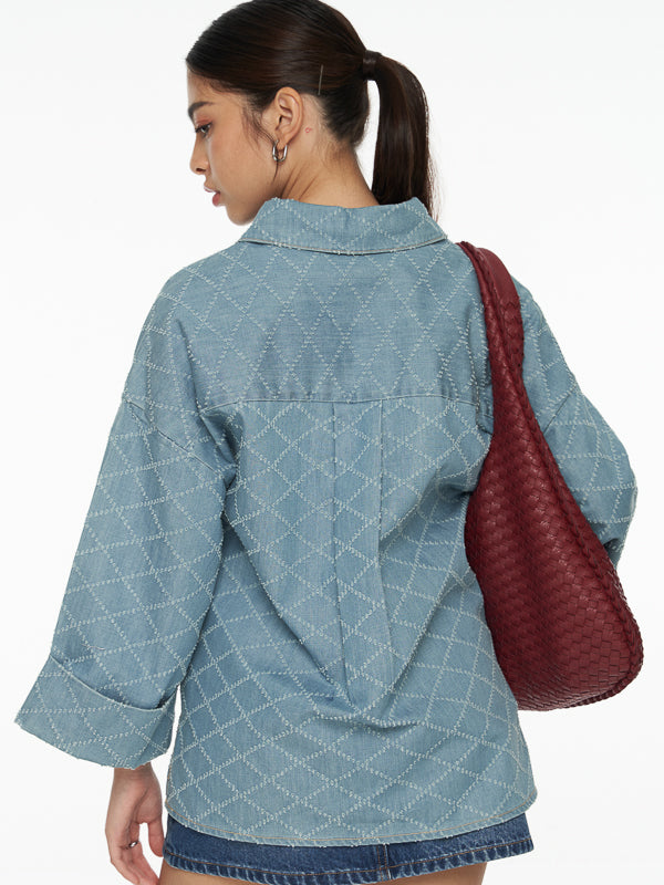 Oversized Denim Blouse