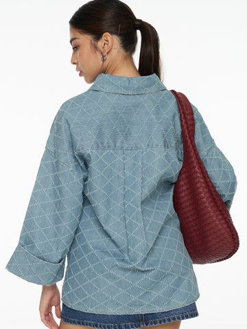 Oversized Denim Blouse