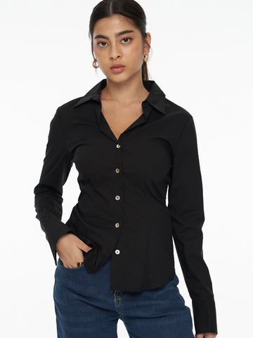 Fitted Long Sleeve Blouse