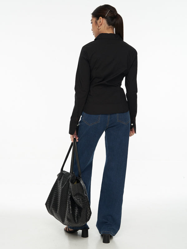 Fitted Long Sleeve Blouse
