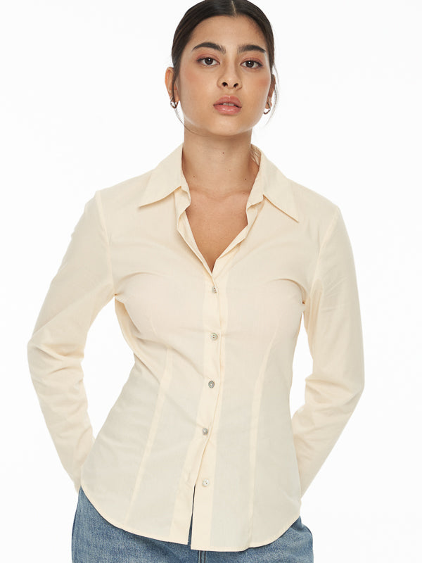 Fitted Long Sleeve Blouse