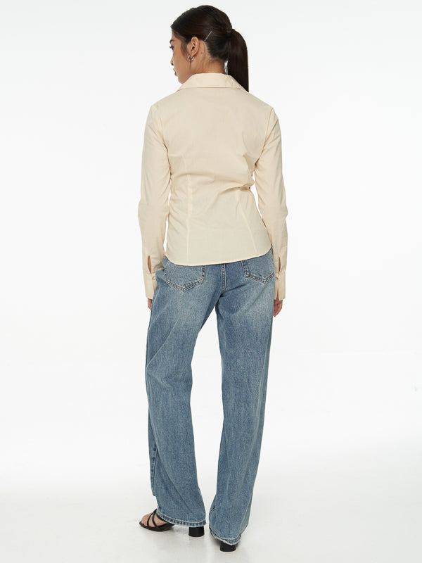 Fitted Long Sleeve Blouse