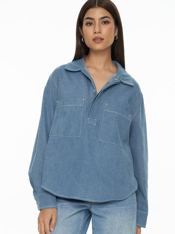 Denim Pullover Shirt