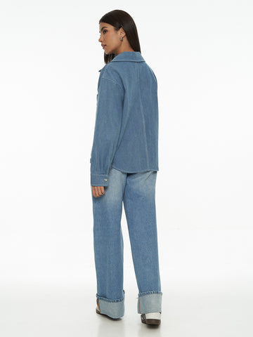 Denim Pullover Shirt