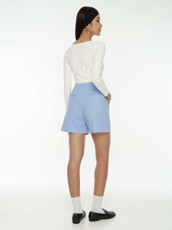 Tweed A-Line Shorts