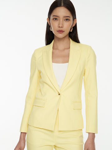 Power Suits Blazer-Butter Yellow