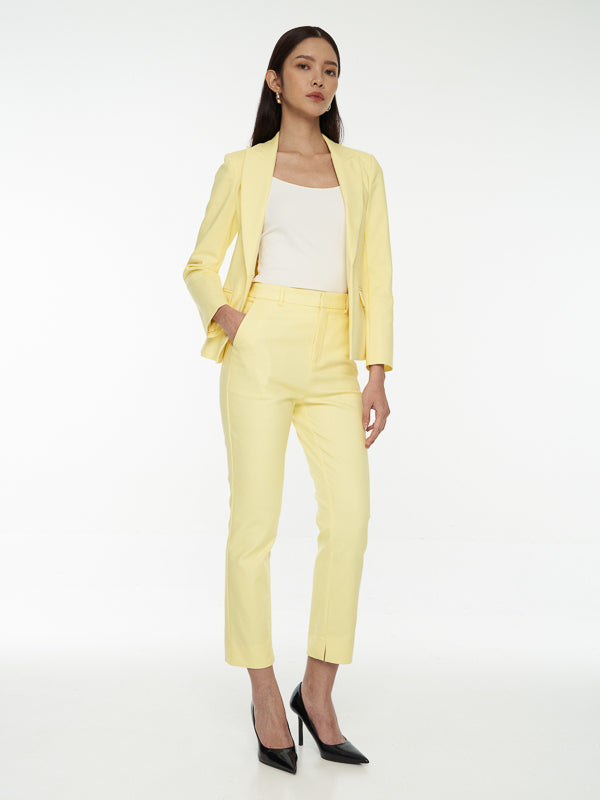 Power Suits Blazer-Butter Yellow