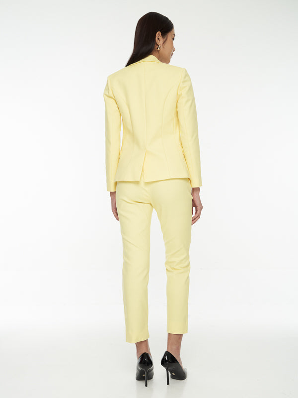 Power Suits Blazer-Butter Yellow