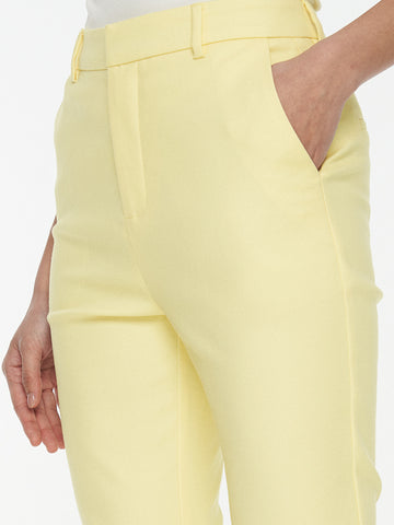 Power Suits High-Rise Pants-Butter Yellow