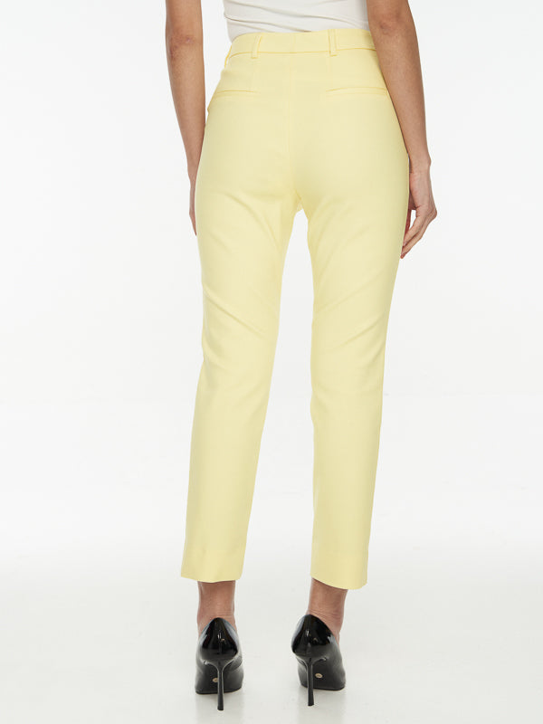 Power Suits High-Rise Pants-Butter Yellow