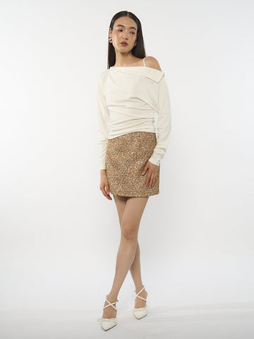 Shimmer Tweed Skort