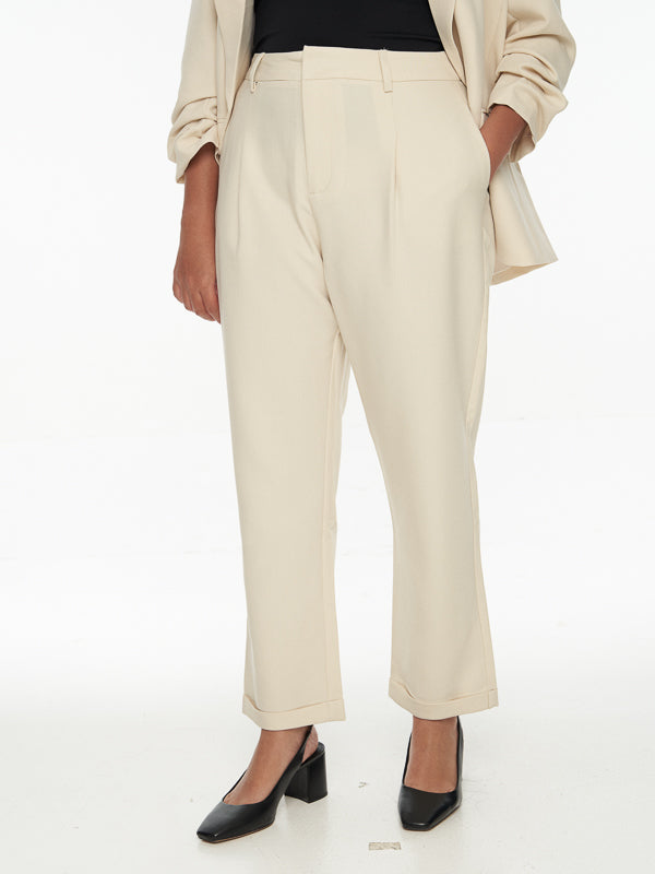Chriselle Tailored Pants-Beige