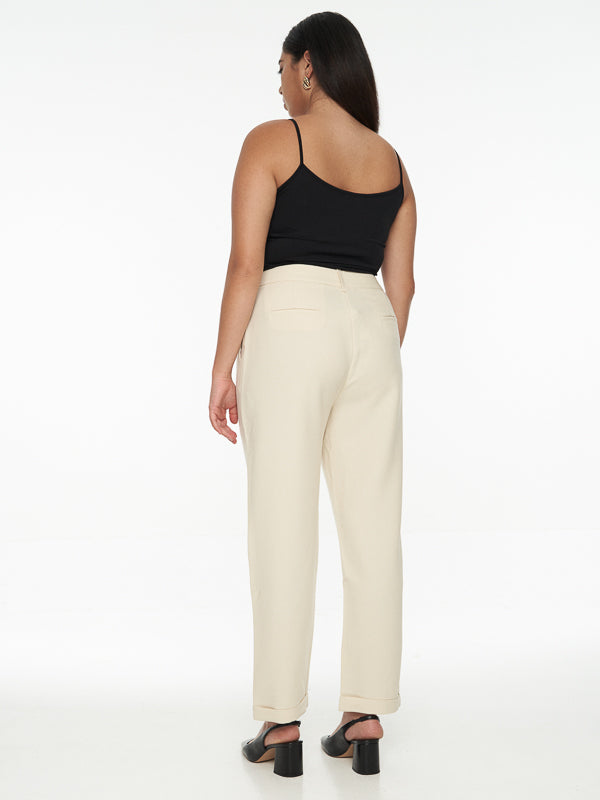 Chriselle Tailored Pants-Beige